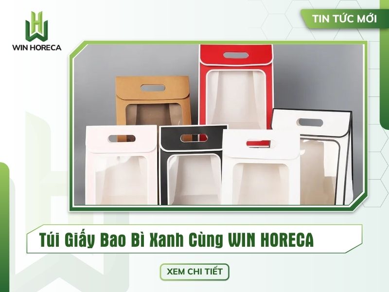 túi giấy bao bì xanh